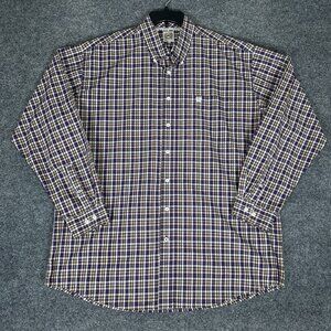 Cinch Shirt Mens XL Purple Plaid Button-Down‎ Long Sleeve Western Cowboy Adult